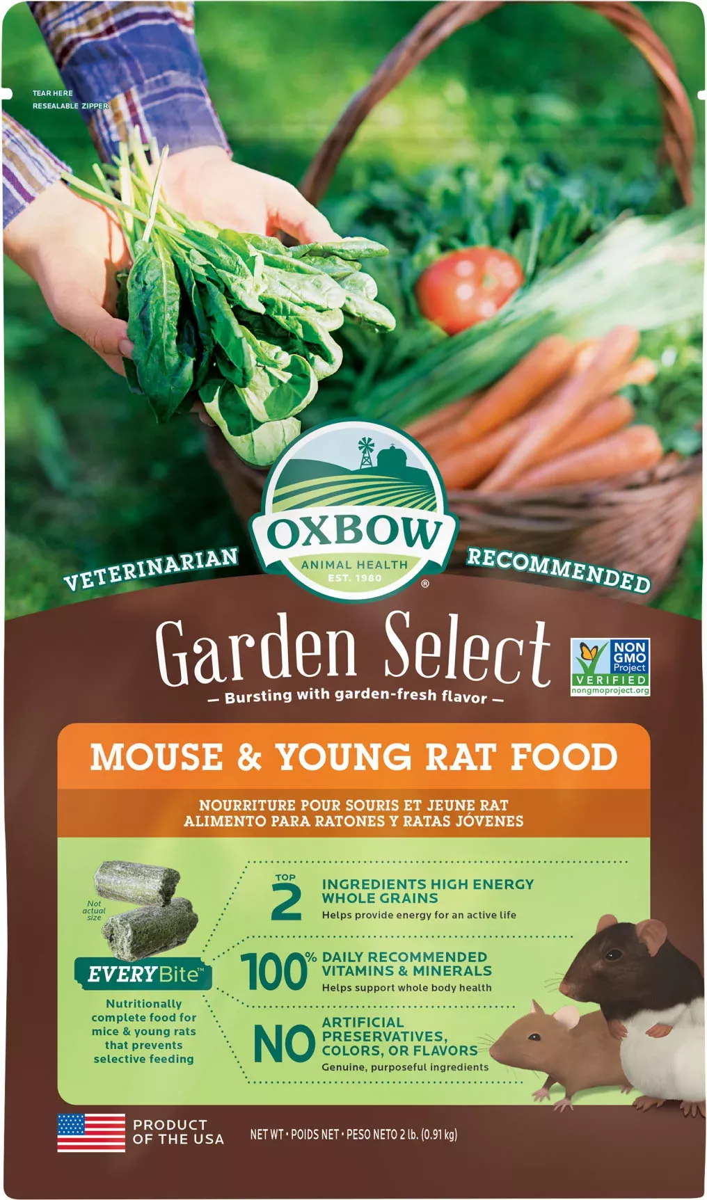 Oxbow Garden Select Mouse & Young Rat Food, 2 lb