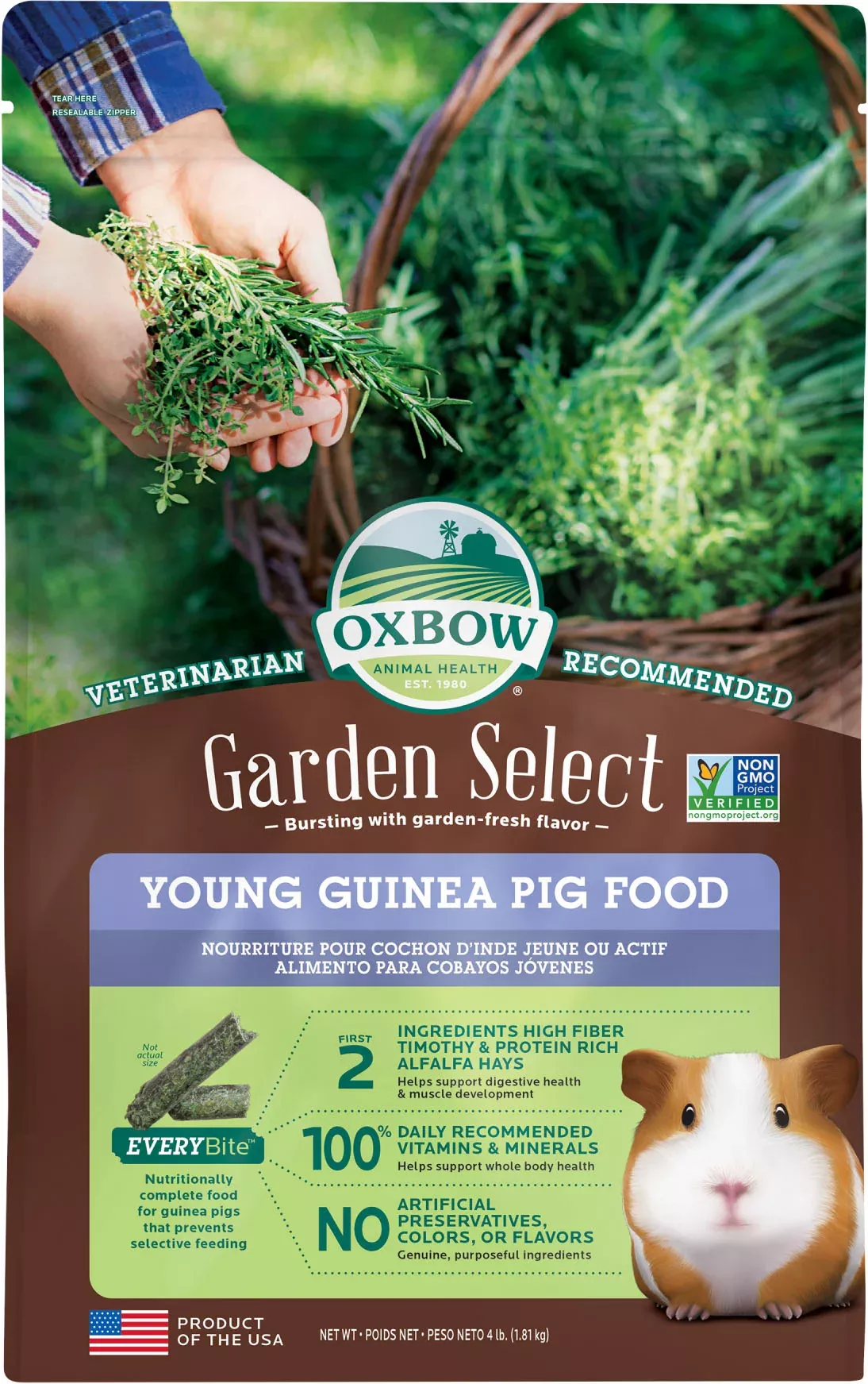 Oxbow Garden Select Young Guinea Pig Food, 4 lb