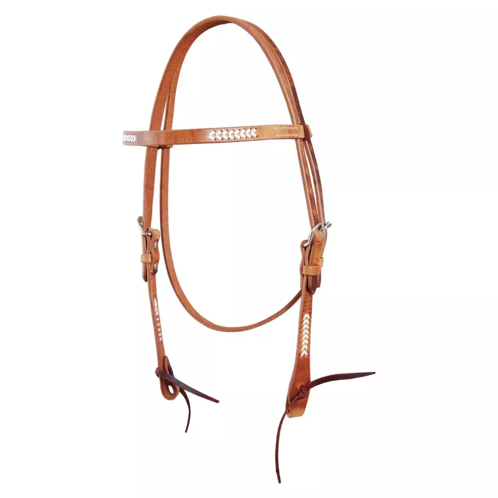 Oxbow Nevada Browband Headstall w/ Rawhide Weaving