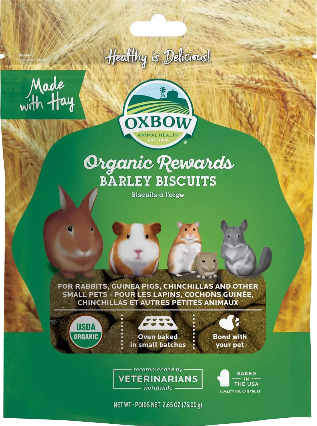 Oxbow Organic Barley Biscuits, 2.65 oz