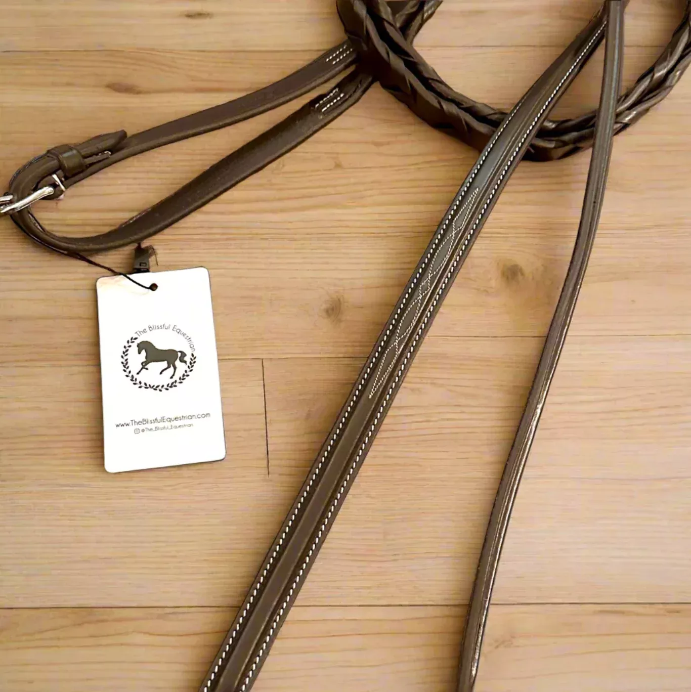 Oxford Fancy Stitch Leather Laced Reins