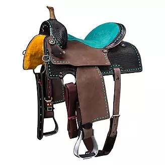 Packaged Royal King Bryson barrel saddles