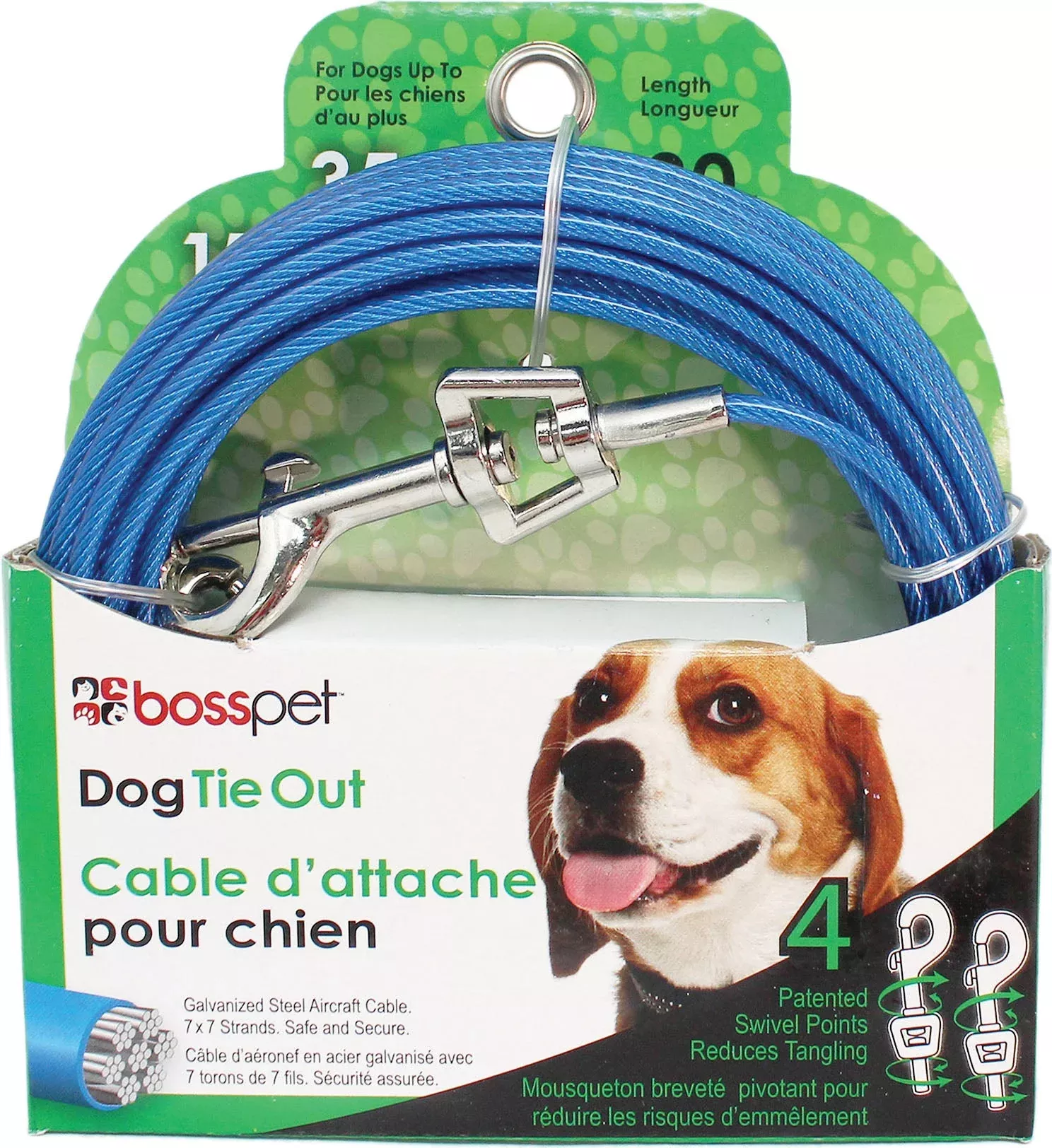Pdq q233000099 Medium Dog Cable Tie-out, 30'