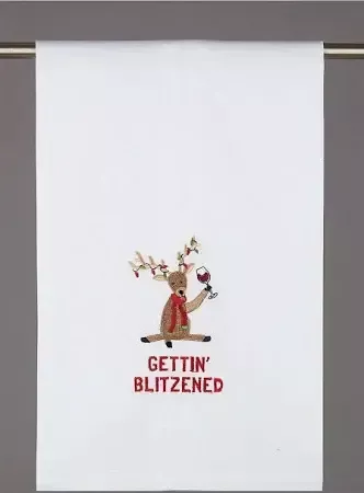 Peking Handicraft - Holiday Kitchen Towel - Gettin Blitzened