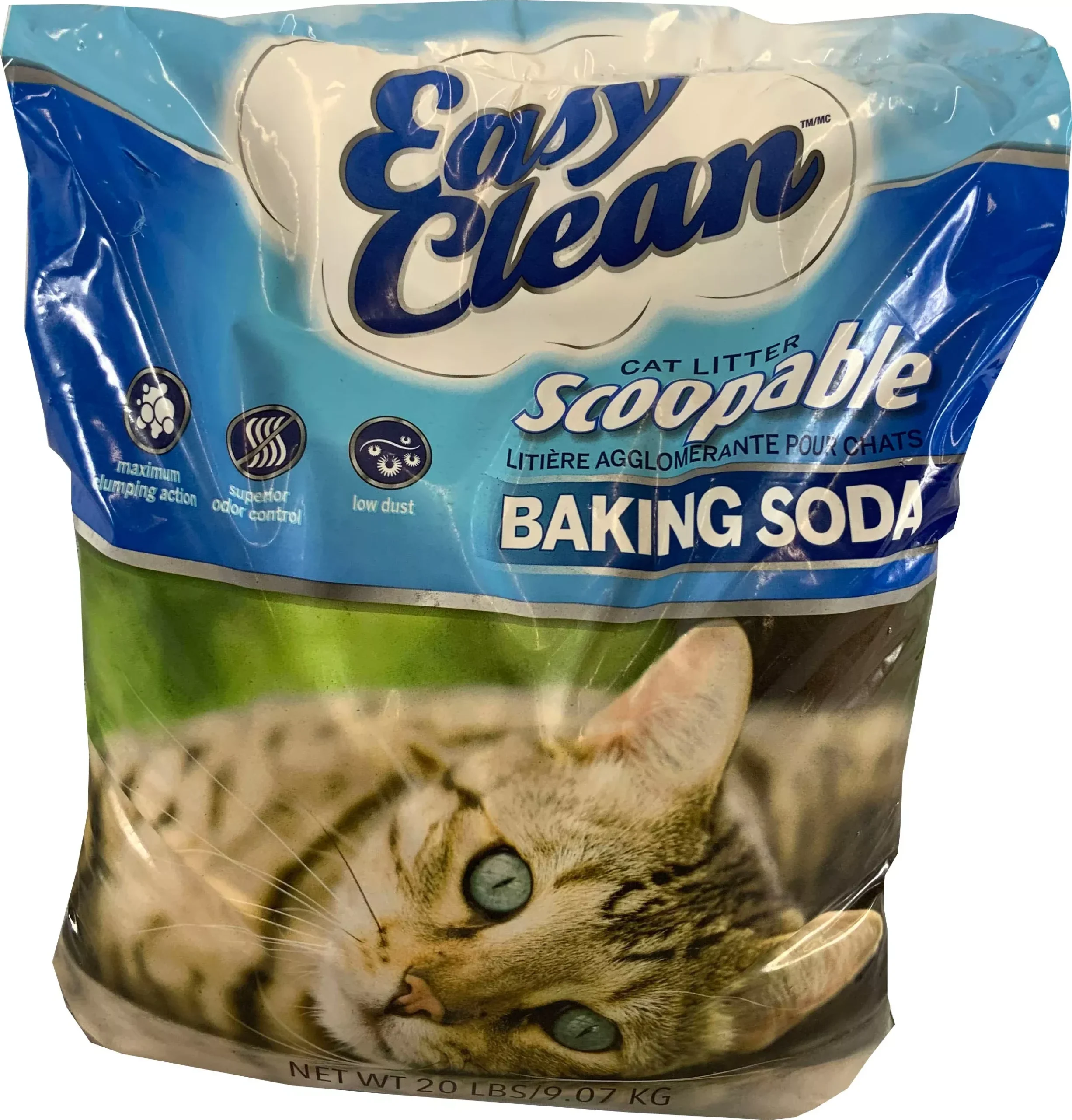 Pestell Easy Clean Clumping Cat Litter with Baking Soda, 20 lb