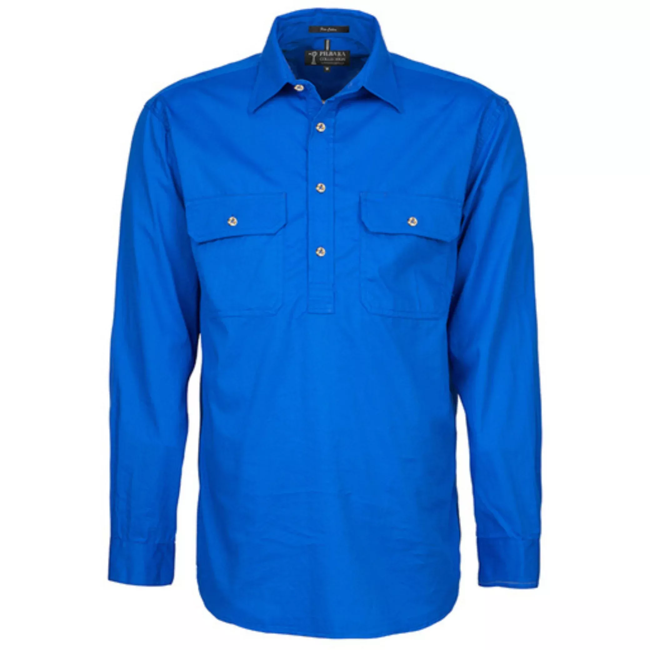 Pilbara Mens Closed Front Long Sleeve Shirt