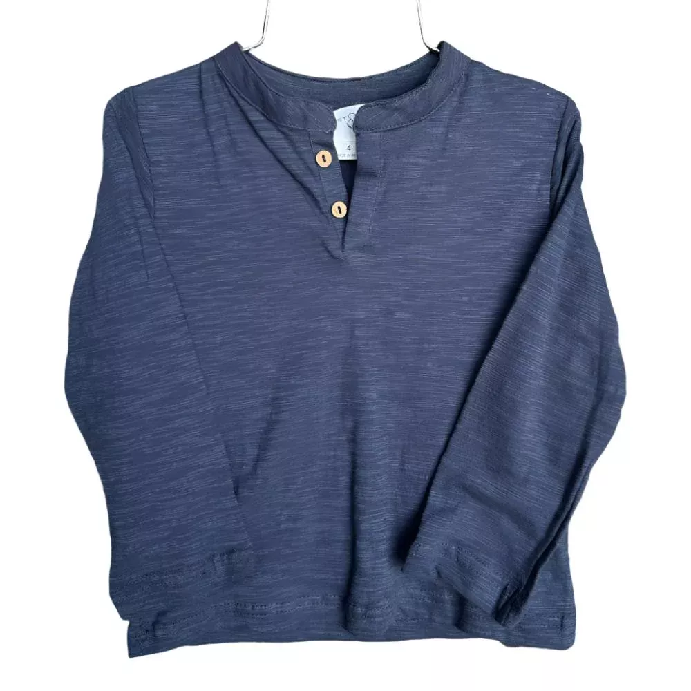 *Poppet & Fox Boy's Henley Tee - FINAL SALE