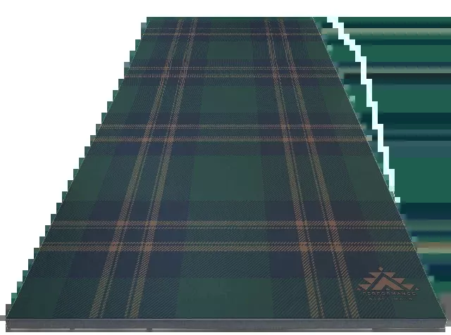 Portable Stall Mat Hunter Green Plaid Design 5x10