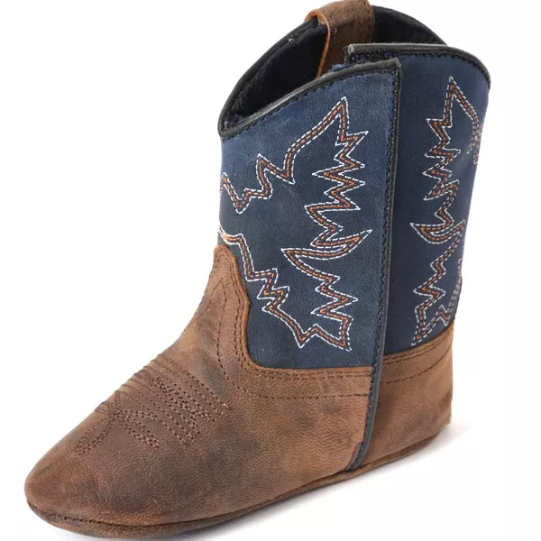 Pure Western Infant Boots | Nash | Dark Brown / Navy