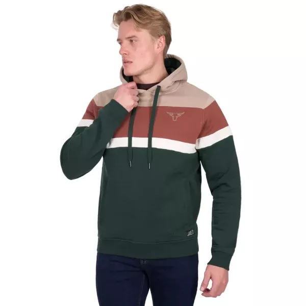 Pure Western Mens Hoodie | Harry | Green / Multi