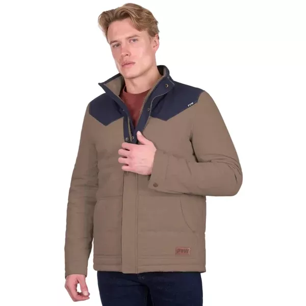 Pure Western Mens Jackets | Jamie | Stone / Navy