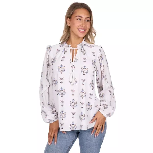 Pure Western Womens Blouse | Keeley | Ivory