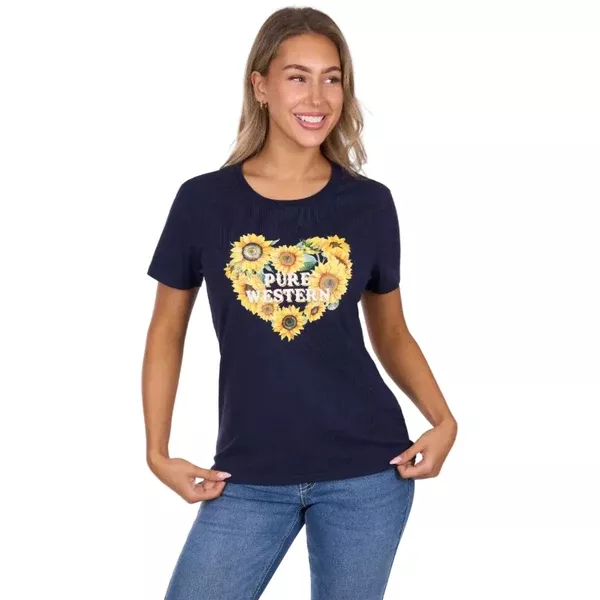 Pure Western Womens T-Shirt | Marissa | Navy