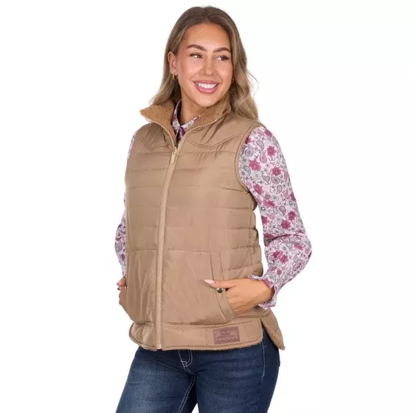 Pure Western Womens Vest | Sherrie Reversible | Tan