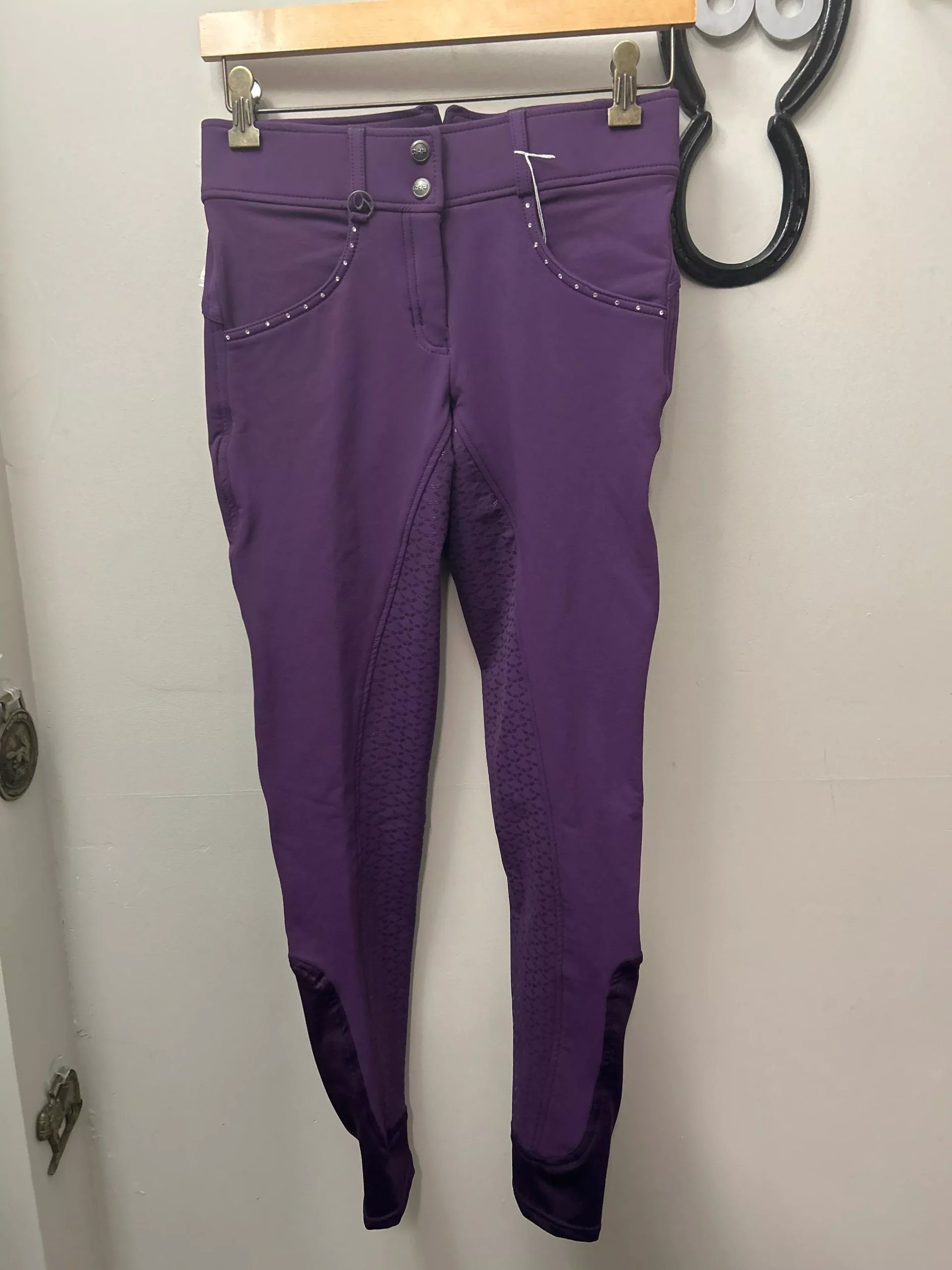 QHP Fullseat Breeches Purple Small