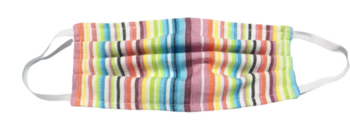 Rainbow Pleated Face Mask
