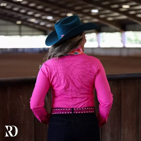 Ranch Dress'n PINK STITCHED PERFORMANCE RODEO SHIRT