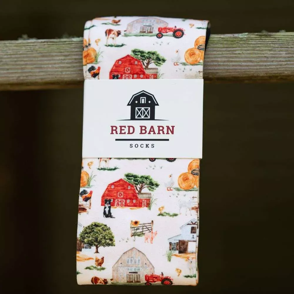 Red Barn Socks - Farm Life - Adult