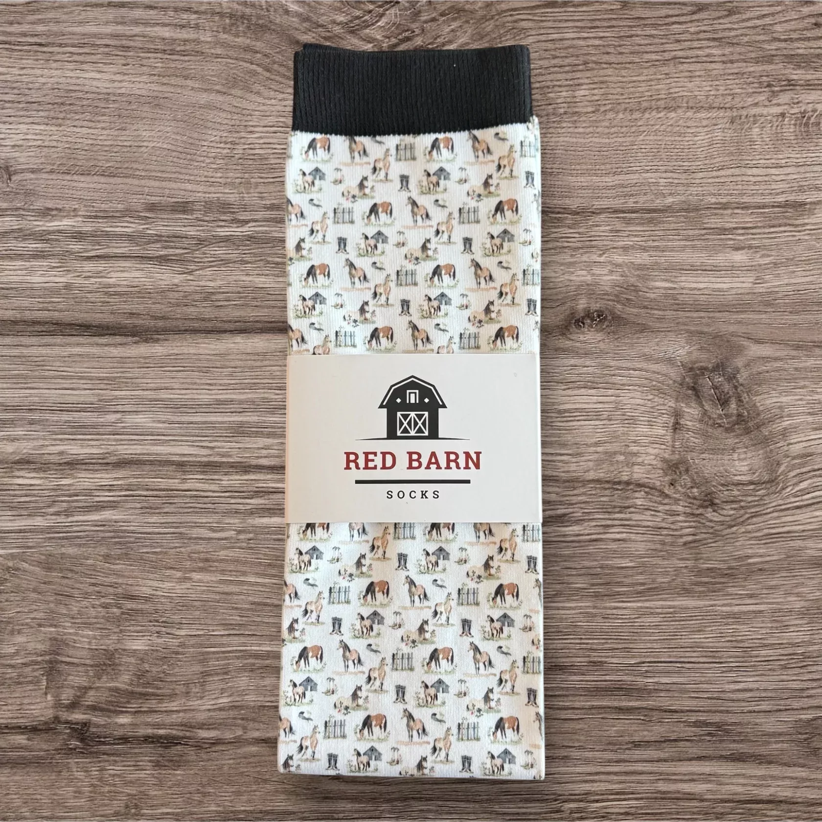 Red Barn Socks - Hay There Bestie - Adult