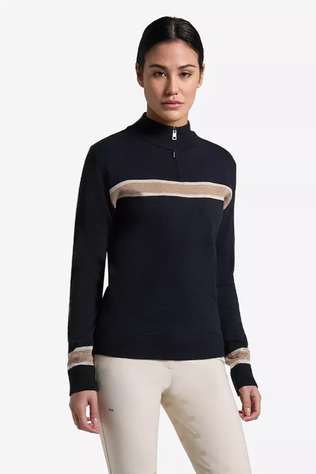 RG Riders Gene Ladies Wool Blend Quarter Zip Sweater