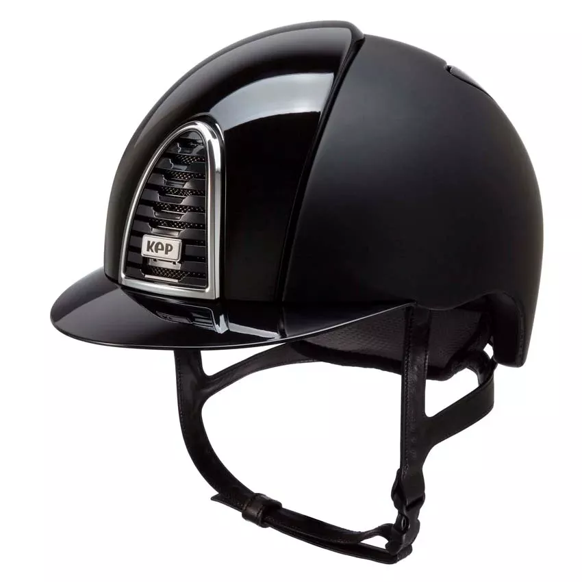 Riding Helmet Cromo 2.0 Textile Black with Polish Black Inserts