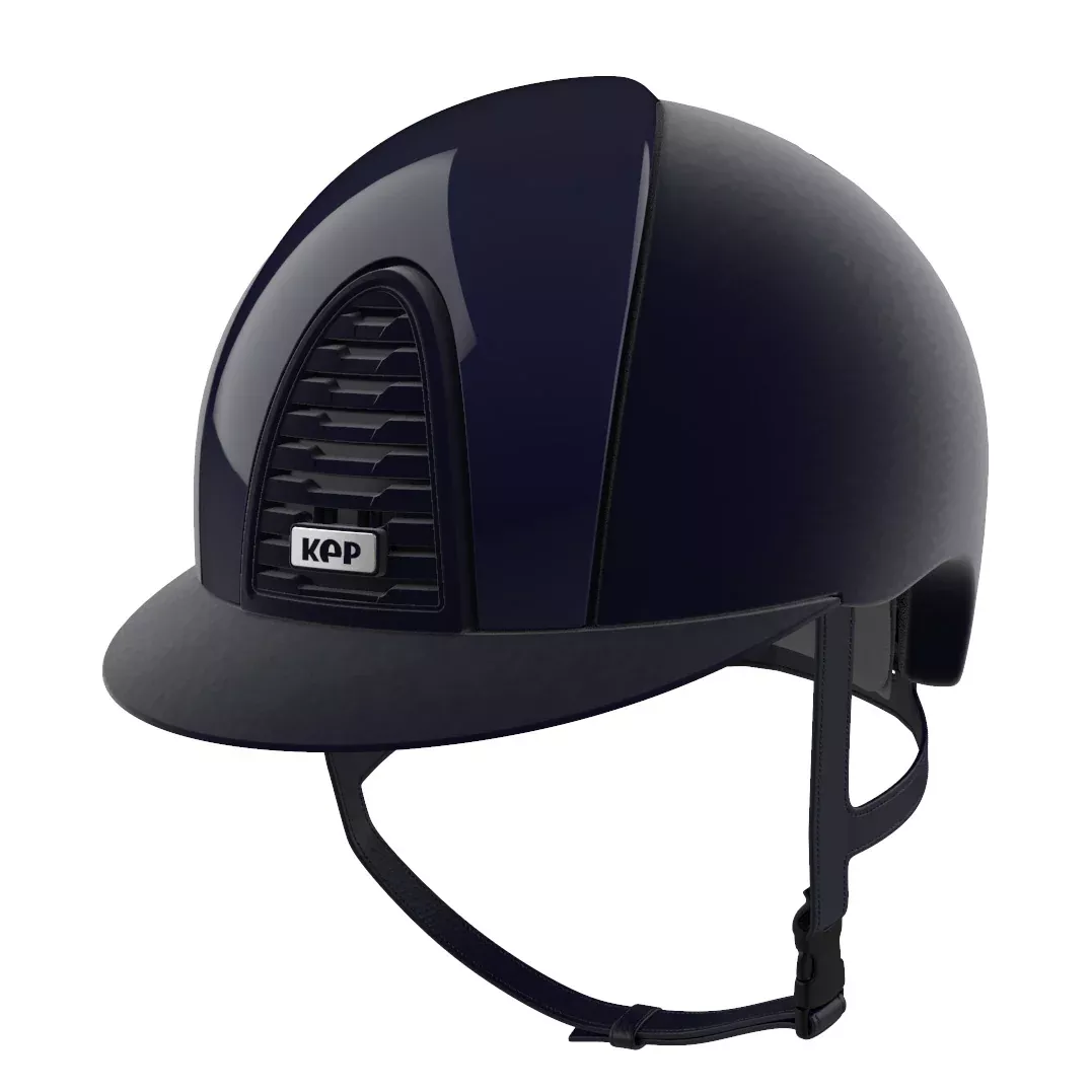 Riding Helmet Cromo 2.0 Velvet Blue with Polish Inserts