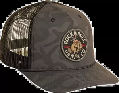 RNR Camo Baseball hat- Charcoal
