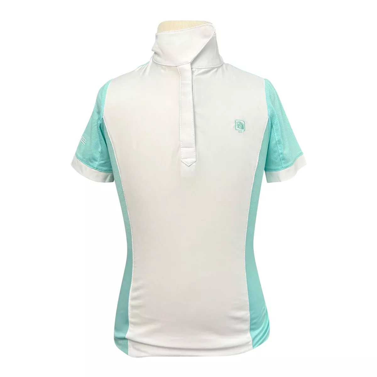 Romfh Chill Factor Short Sleeve Show Shirt in White/Mint - Children's Medium