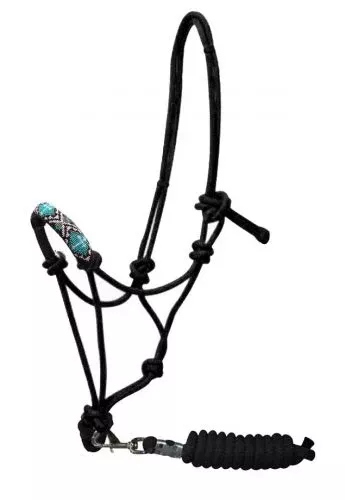 Rope Halter with Beaded Nose Band