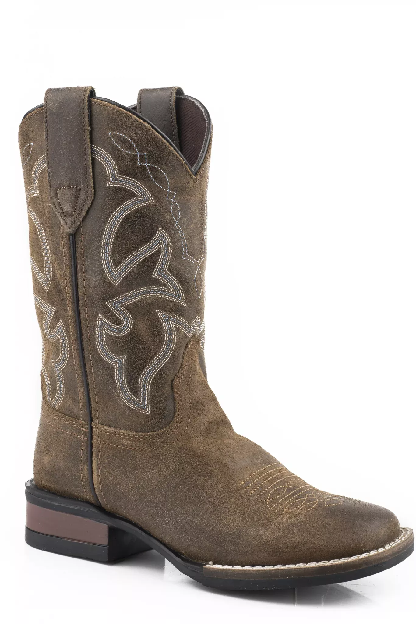 Roper Kids Beige Oiled Suede Leather Boots