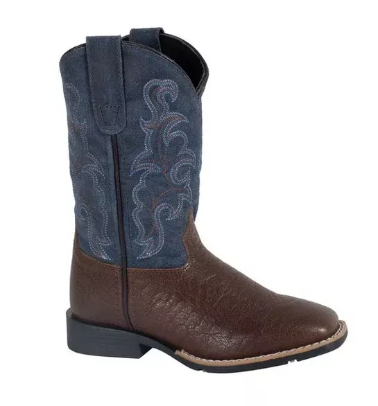 Roper Kids Gabriel Chocolate & Blue Boots