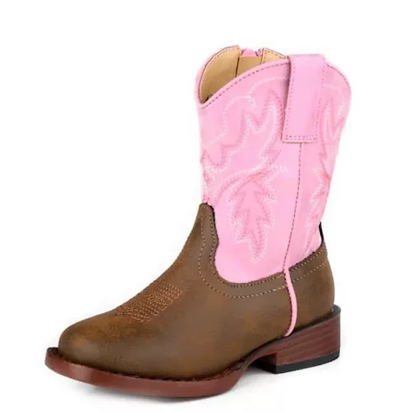 Roper Toddlers Boots | Gretchen | Tan / Pink