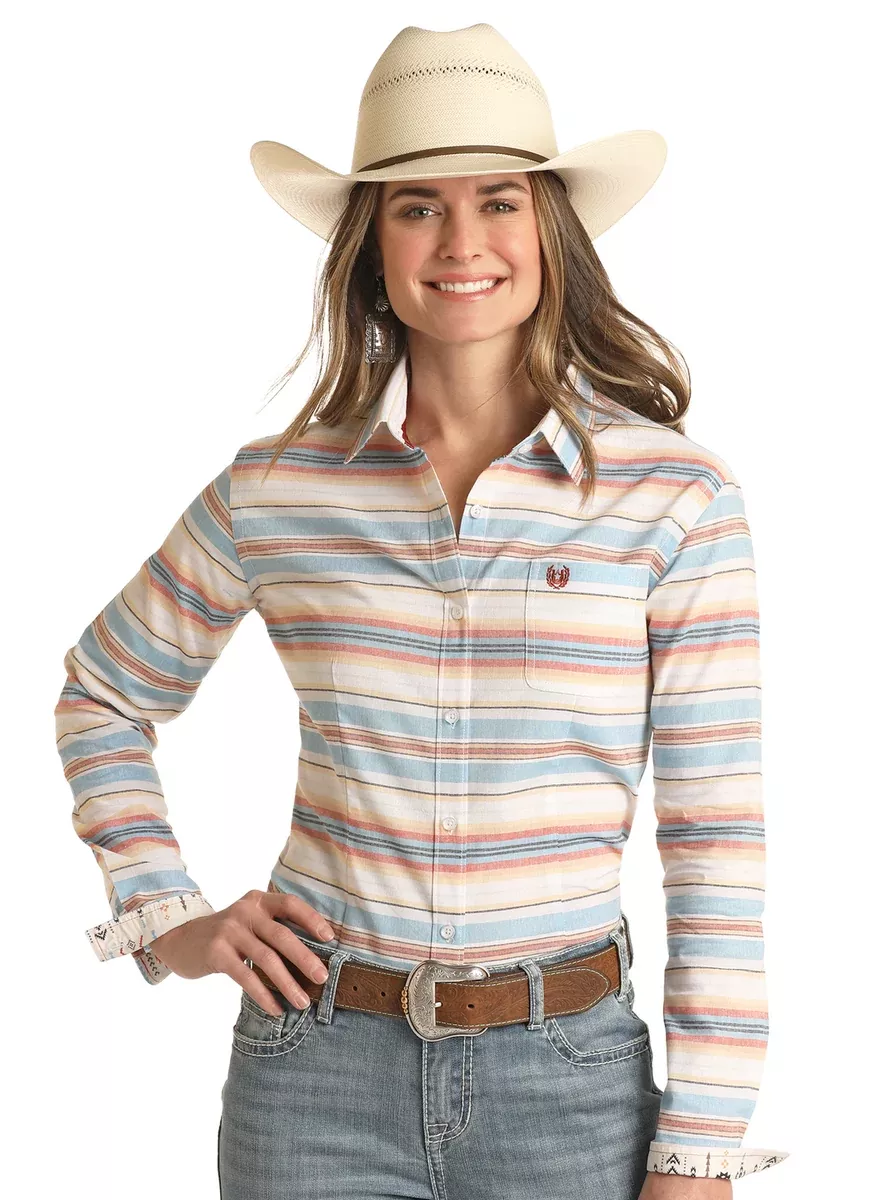 Roughstock Southwest Stripe LS Button RSWSODRZDK