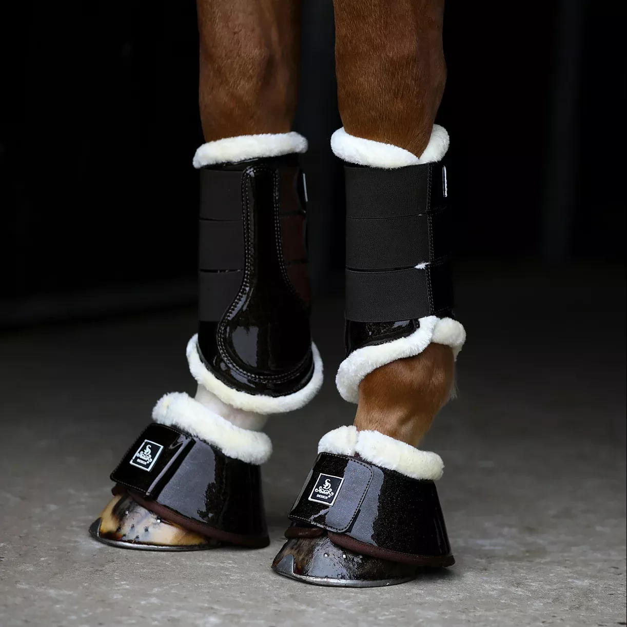 SD Design Hollywood Glamorous Bell Boots-Dazzling Chocolate
