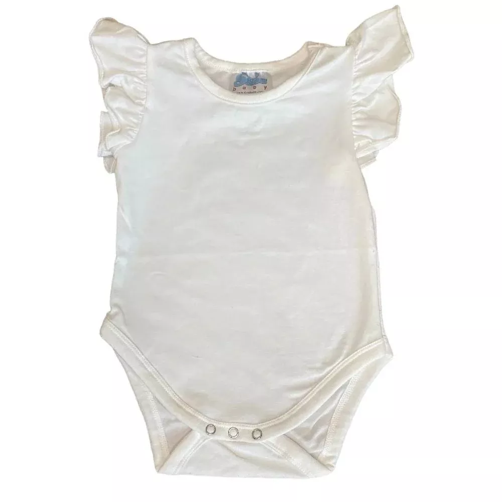Shea Baby Ruffle Onesie - Cream