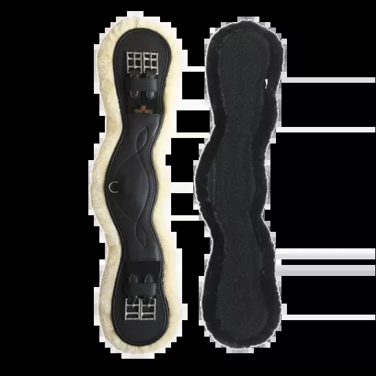 Sheepskin Anatomic Short Girth - 2 Sheepskin Covers Included!