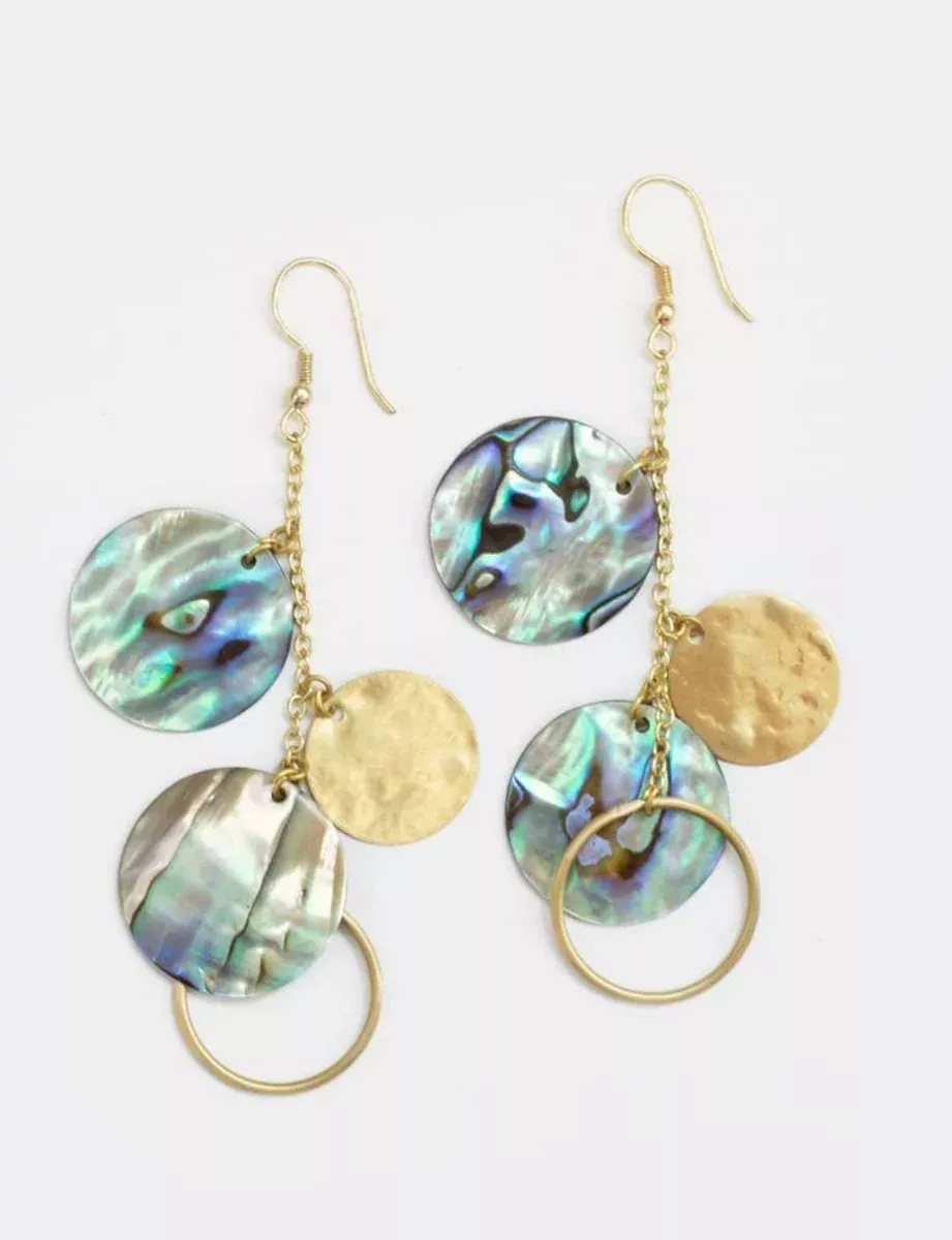 Shell Disc Earrings