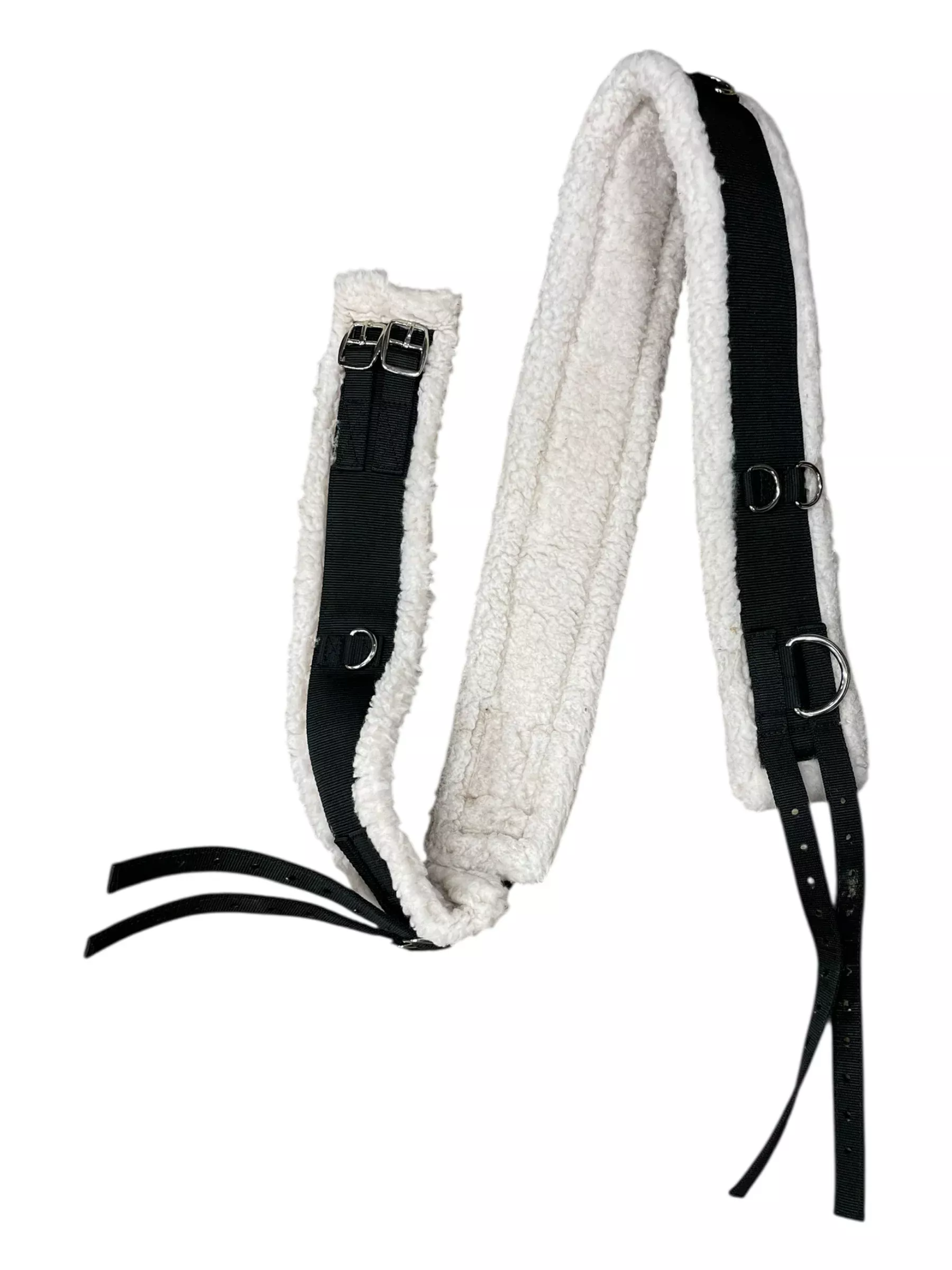 Shires Fleece Lined Surcingle - Black/Cream - XFull - USED
