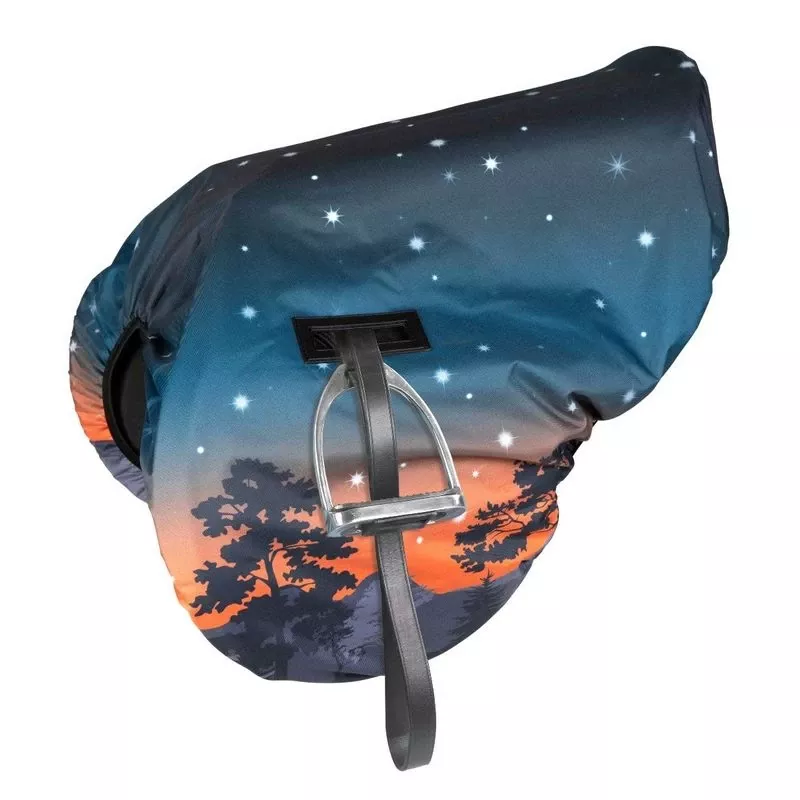 Shires Print Waterproof Ride On Saddle Cover – Winter Sunset