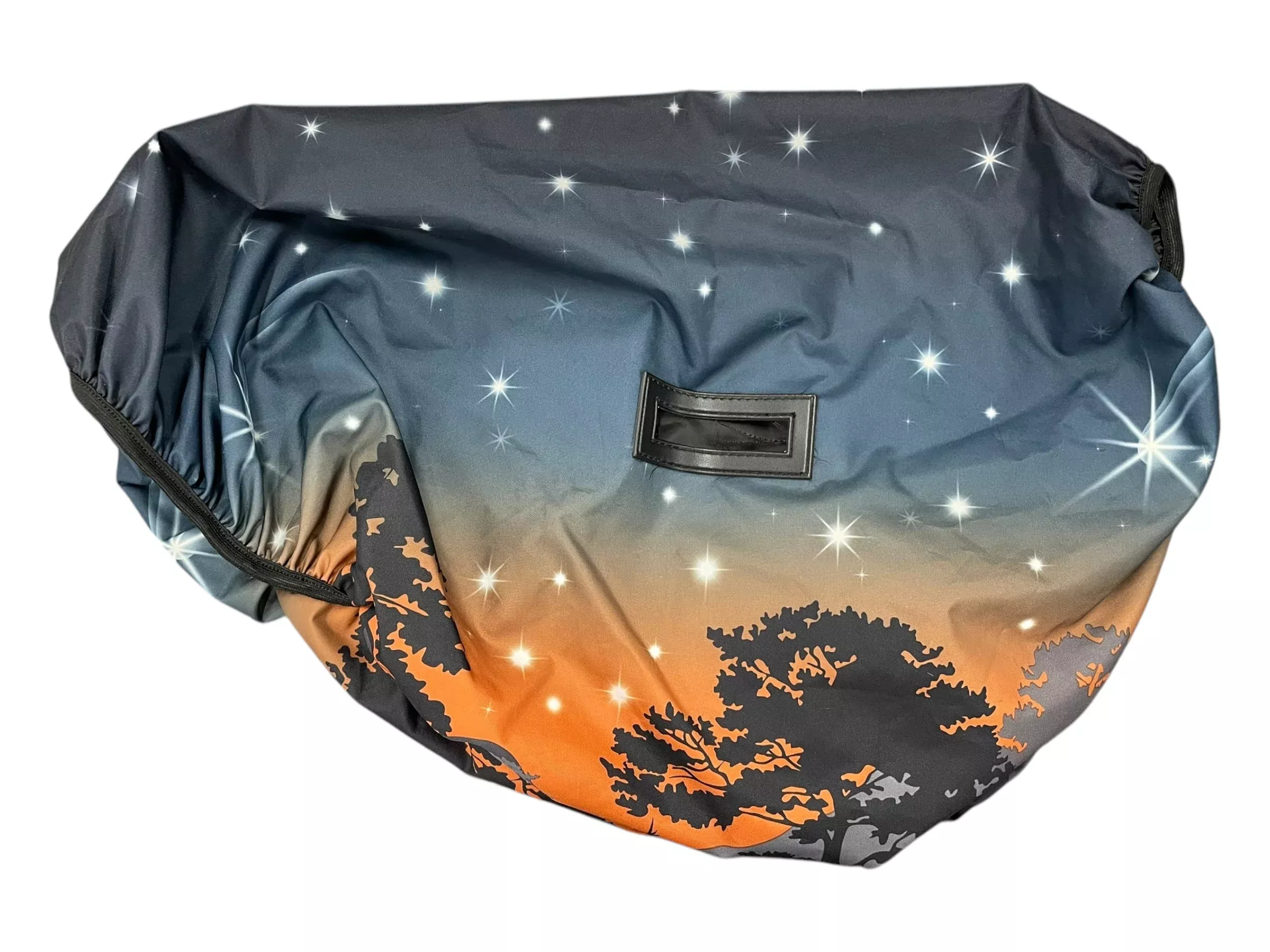 Shires Saddle Cover - Sunset Print - Approx 22" Spine - USED