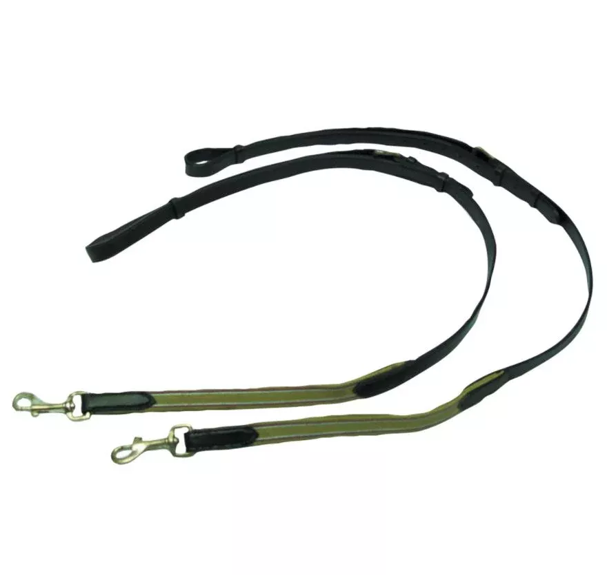 Showcraft Leather Side Rein with Elastic