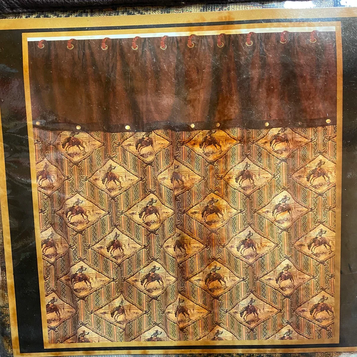 Shower Curtain “Rodeo Cowboy Series” 72” x 72”