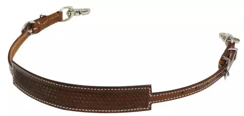 Showman Basket Weave Tooled Wither Strap
