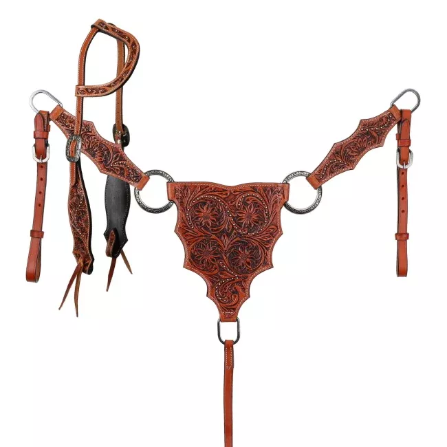 Showman Sunflower Ridge One Ear Headstall and Breastcollar
