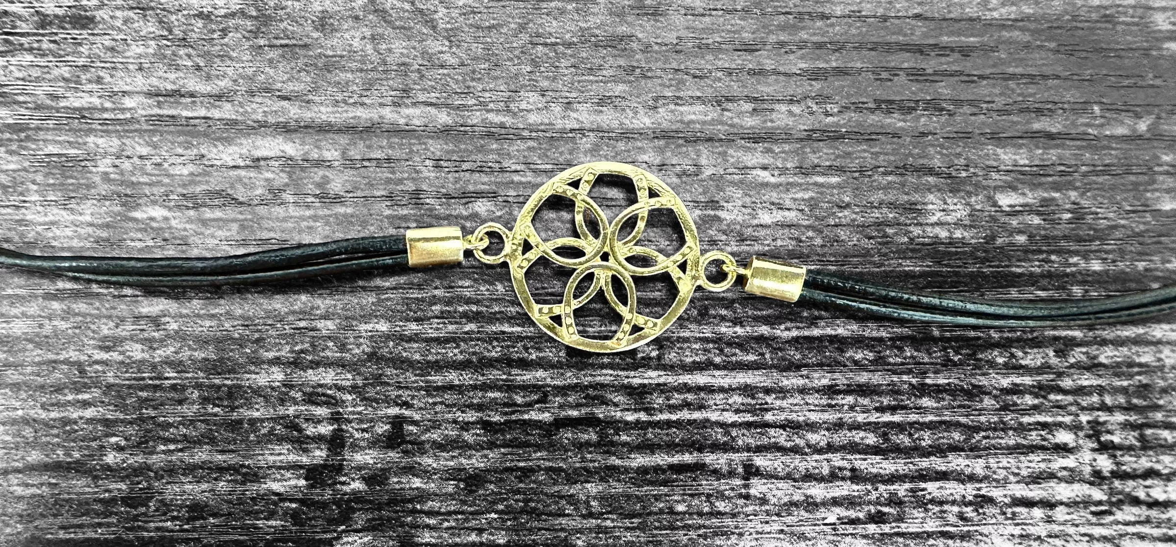 Signature Medallion Leather Bracelet