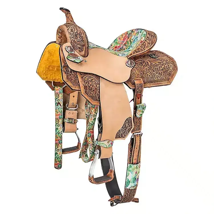 Silver Royal Cactus Barrel Saddle Package