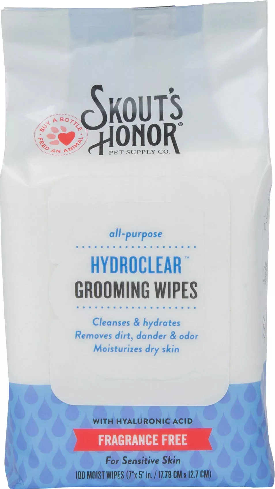 Skout's Honor HydroClear Grooming Wipes 100 Count