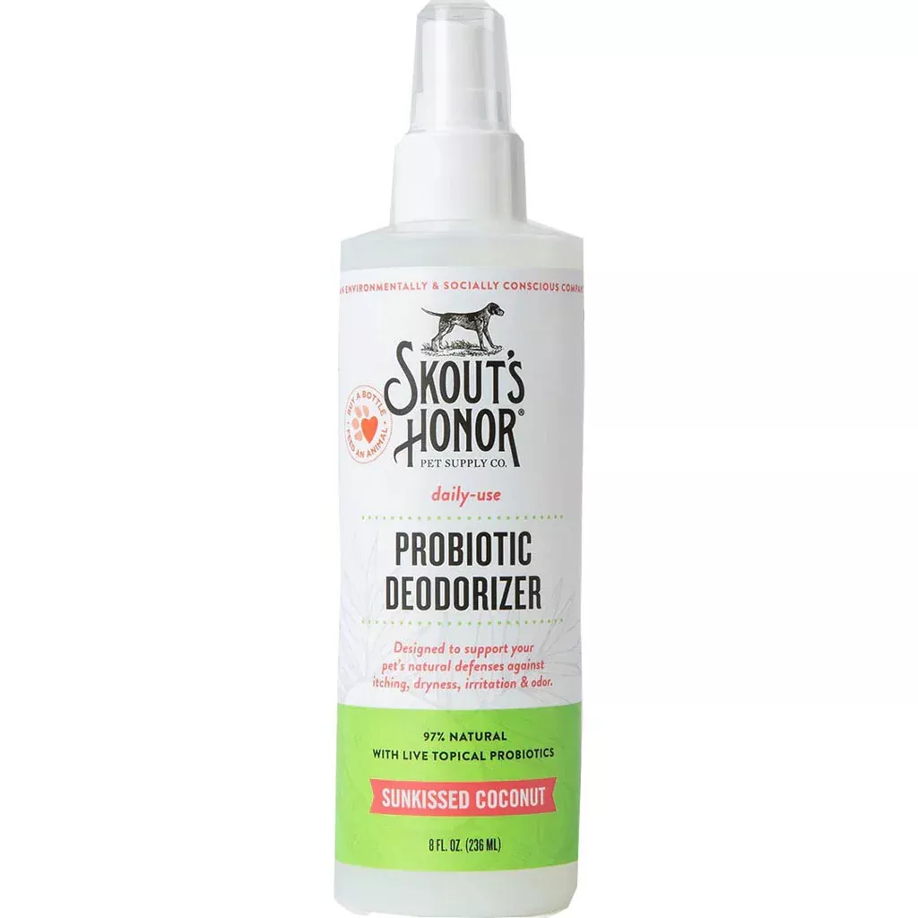 Skout's Honor Probiotic Daily Deodorizer Dog Spray Sunkissed Coconut 8 oz