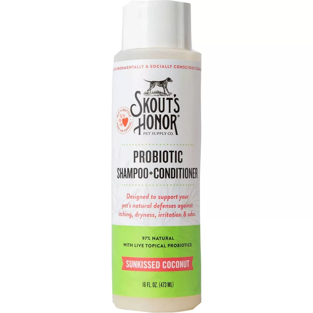 Skout's Honor Probiotic Shampoo + Conditioner, Sunkissed Coconut, 16 oz