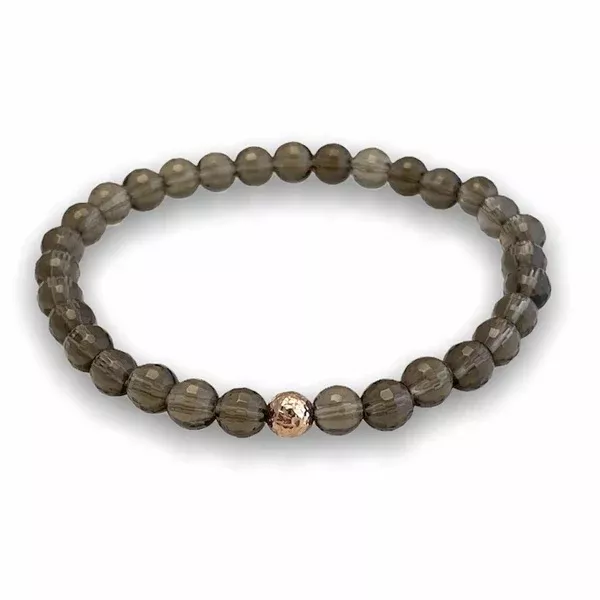 SMOKY QUARTZ ROSE GOLD BRACELET